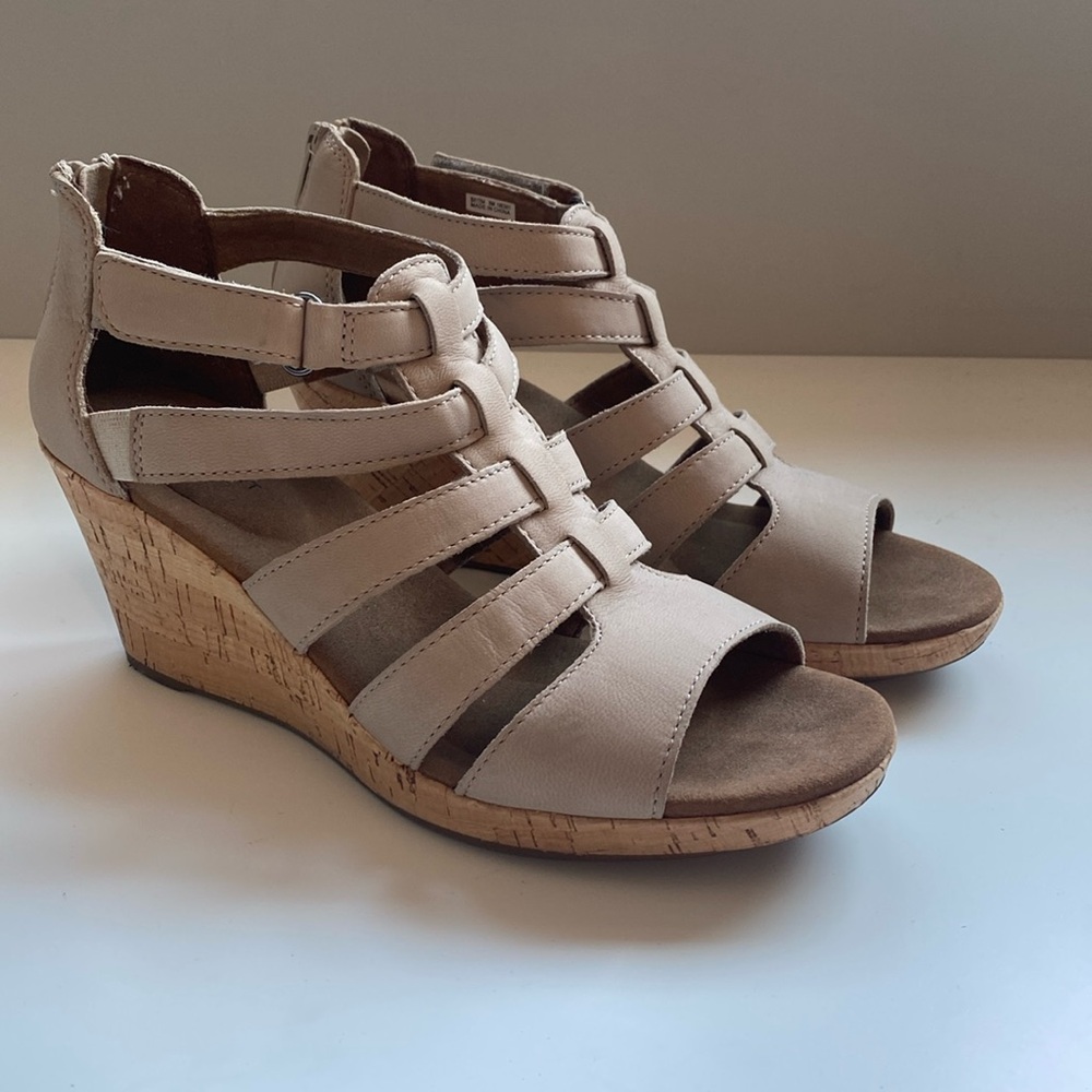 Rockport Briah Gladiator Sandal Taupe Size 8M